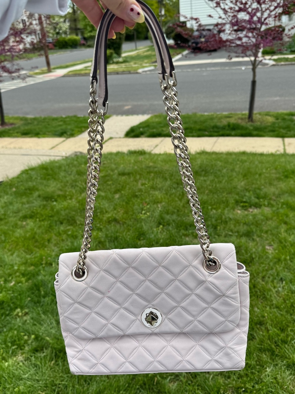 Kate Spade Pink Quilted Crossbody Bag